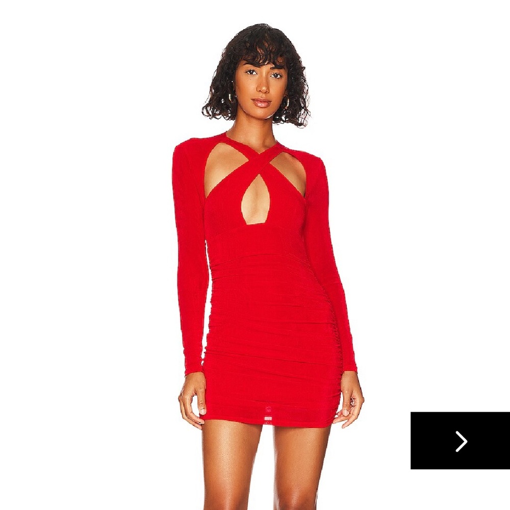 Superdown Vibrant Red Long Sleeve Dress